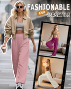 Huukeay 3 Pack Women's Lounge Pants Cozy Sweatpants Large Fuchsia