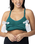Women's Kindred Bravely Sublime Hands Free Pumping & Nursing Teal Sports Bra