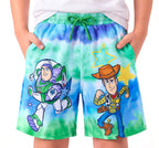 Disney Toy Story Buzz Lightyear Swimwear Woody Boy Swim Short Toddler Boys UPF50+Rashguard Swim Trunks Compression Liner Pocket Swimming Trunk Turquoise Board Short Surf Bathing Suit Swimsuit 3-4 Year