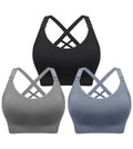 Women's Angelhood 3 Pack for Breastfeeding, Seamless Sports Low-impact Support Yoga for Pregnancy, Xx-large Nursing Bra