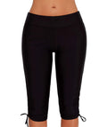 Urchics Womens Plus Size Rash Guard Capris Long Swim Shorts Tankini Bottom Sporty 5X