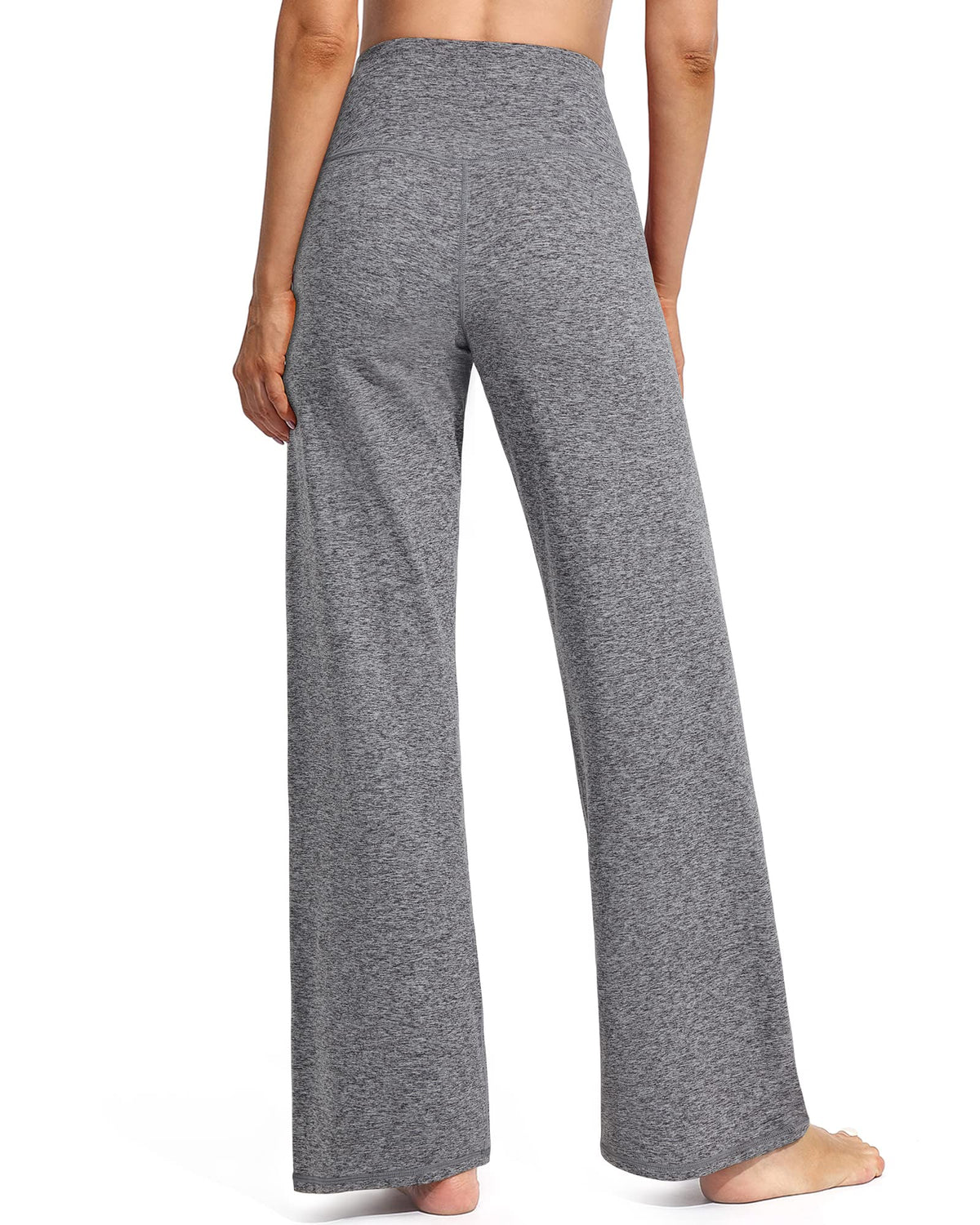 Promover Yoga Pants For Women With Pockets Bootcut Heather Grey Xxl