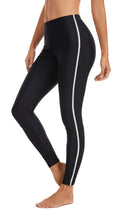 ATTRACO Women Swim Tight Sun Protective Swimming Leggings Rash Guard Pants Black Leggings S