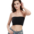 Dd Demoiselle Bandeau Padded, Plus Size Off Shoulder Tops for Women's Summer Strapless ,1-pack, Black,4xl Bra