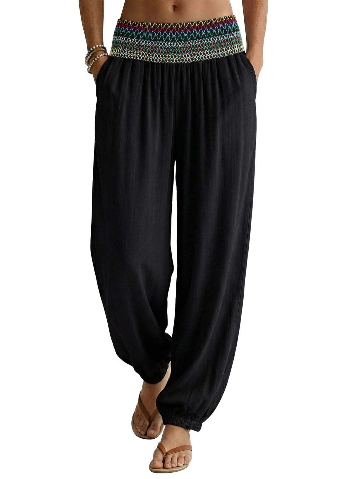 Dokotoo Wide Leg Beach Cruise Vacation Outfit Resort Pants Women Black S