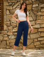 Dlooda Capri Pants For Women High-Waist Cropped Yoga With - Style 2