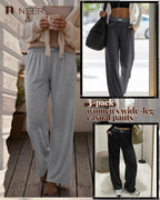Neer 3 Pack Women's Cotton Lounge High-Waisted Pants - Style 6