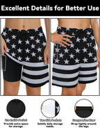 Boys American Flag Swim Trunks Boys Swim Trunks with Compression Liner Boys 4th of July Swim Trunks Boy Bathing Suit Set