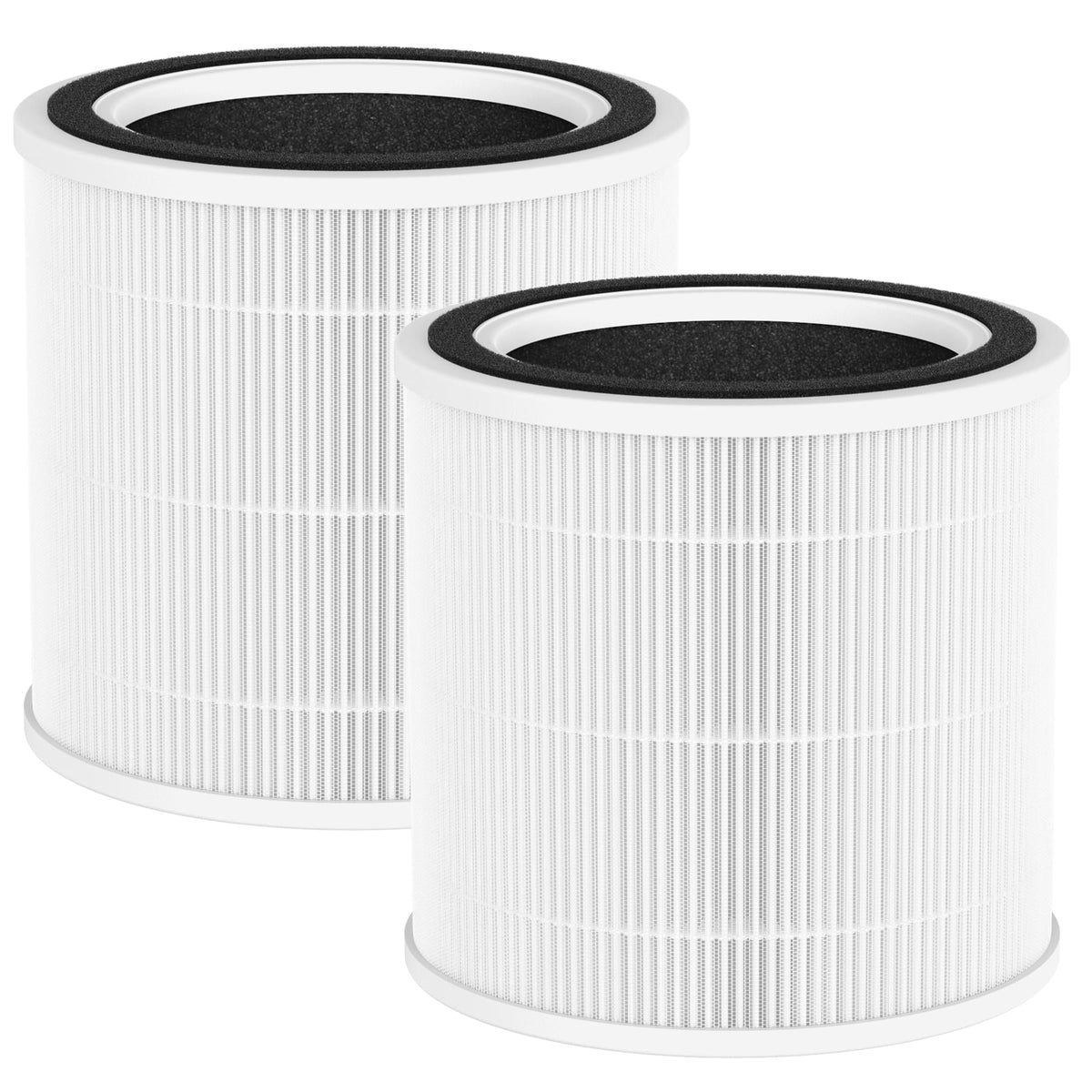 2 Packs PX500 Replacement Filters Compatible with Purivortex PX500 Air Purifier, 3-in-1 HEPA Replacement Filter, White