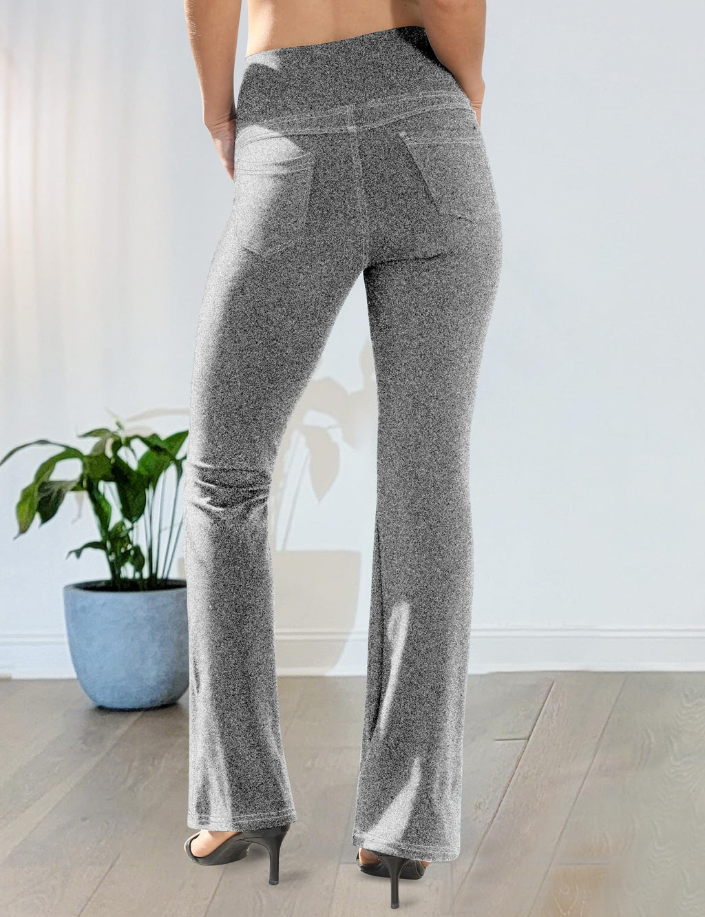 Vooveeya Women's Bootcut Leggings Bootleg Yoga Pants - Style 120