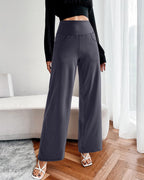 Promover Yoga Pants For Women With Pockets High-Waist Dark Grey Xl