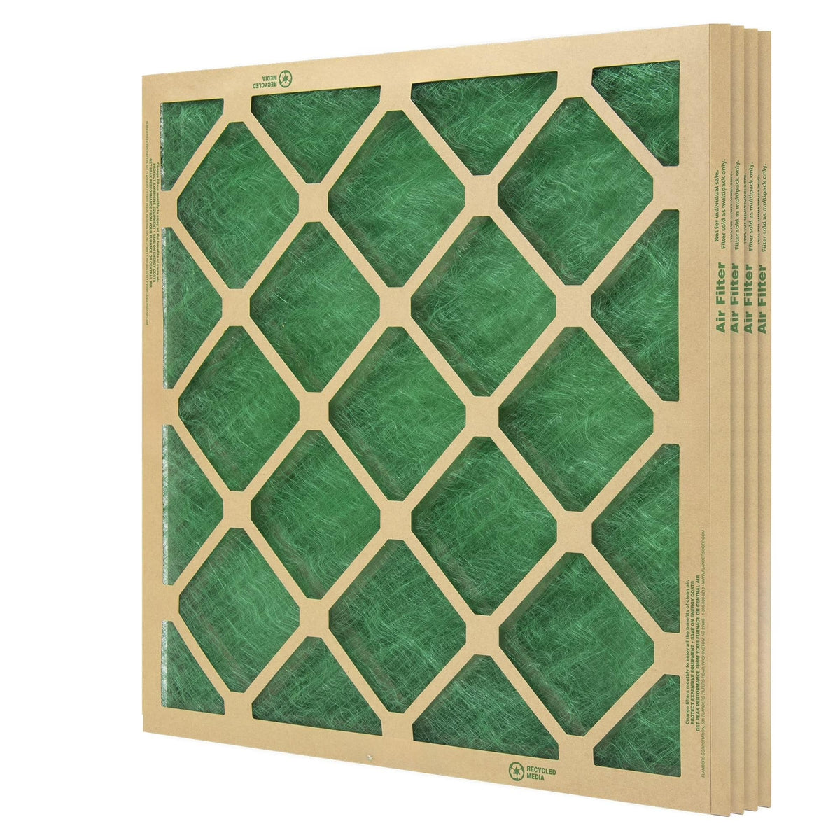 20" x 20" x 1" Nested Fiberglass MERV 1 Air Filter(4-Pack)