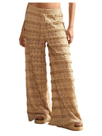 RoseSeek Women's Crochet Lace Pants Mesh Beach Cover Up Vacation Outfits