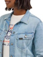 Lee Women's Legendary Rider Denim Jacket, Storm, X-small