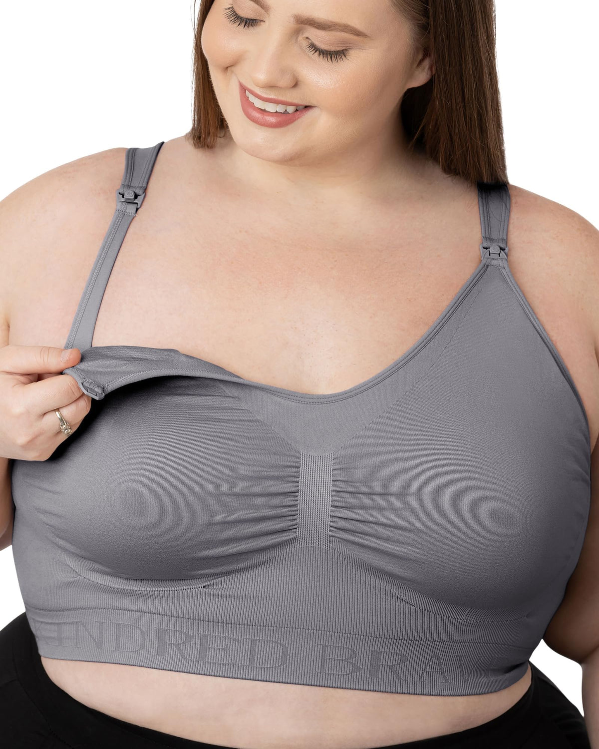 Women's Kindred Bravely Simply Sublime Wireless Grey Nursing Bra
