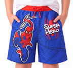 Disney Swimsuit Marvel Bathing Suit Boy Swim Short Spiderman Toddler Boys UPF 50+ Rash Guard Swim Trunks Compression Liner Pocket Swimming Trunk Blue Board Short Surf Swimwear Beach Clothes 4-5 Years
