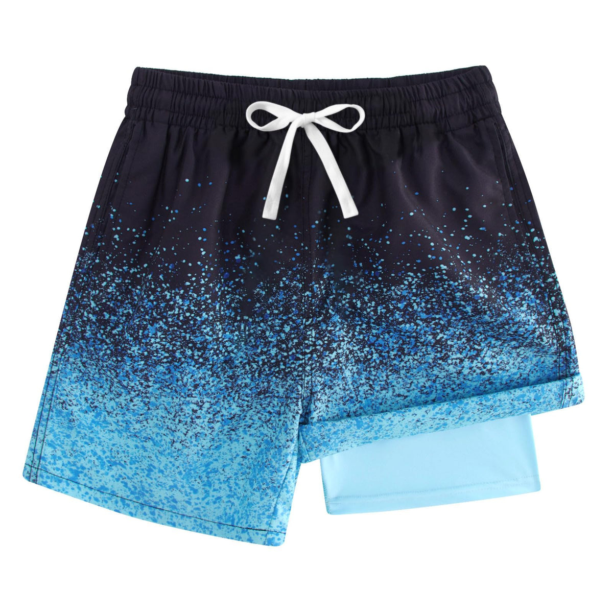Belovecol Boys Swim Trunks Size 10-12 Tie Dye Bathing Suit Summer Anti Chafe Compression Swim Shorts Hawaii Beach Swimwear Quick Dry Outdoor Board Shorts