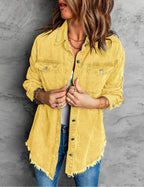 Vetinee Women's Concert Outfits For Women Oversized Boyfriend Gold Jacket Denim