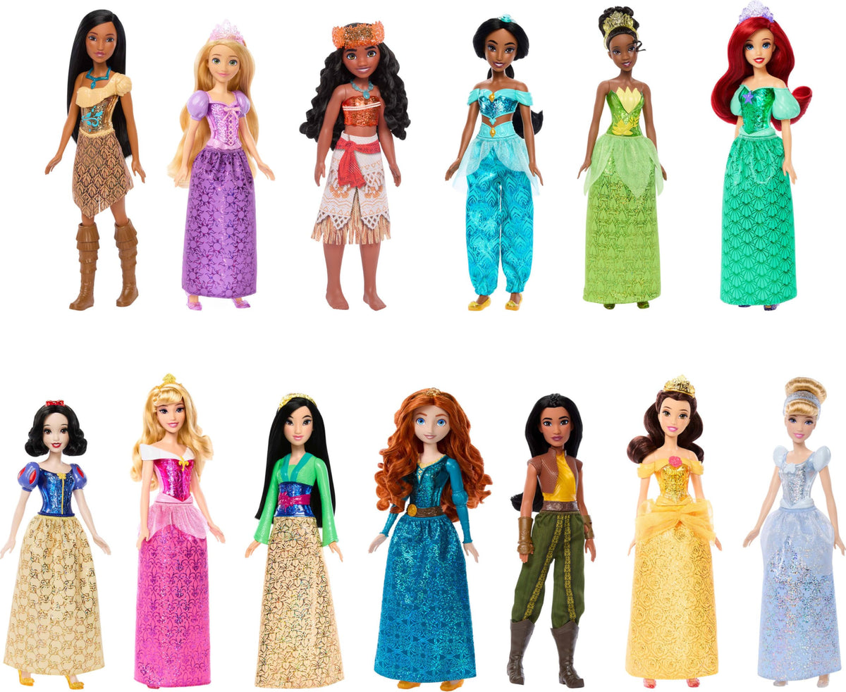 Mattel Disney Princess Ultimate Princess Collection with 13 Fashion Dolls in Sparkling Clothing & Accessories, Poseable, Inspired by Movies (Fanci Exclusive)