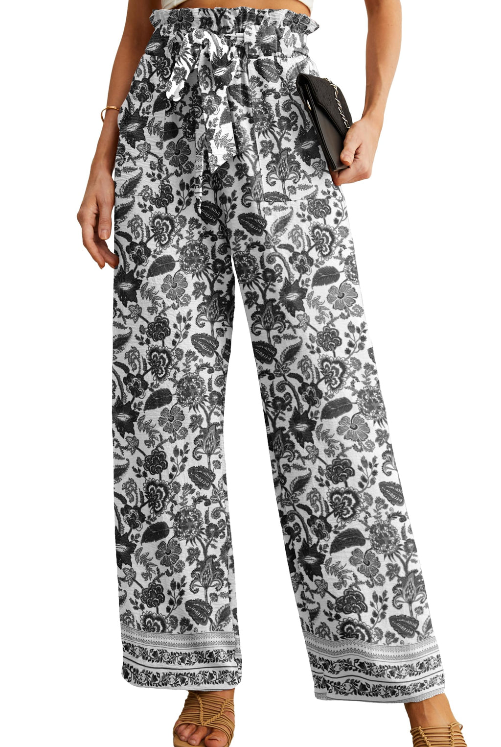 Iwollence Wollence Lightweight Stretch Palazzo Pants - 46 Black Two