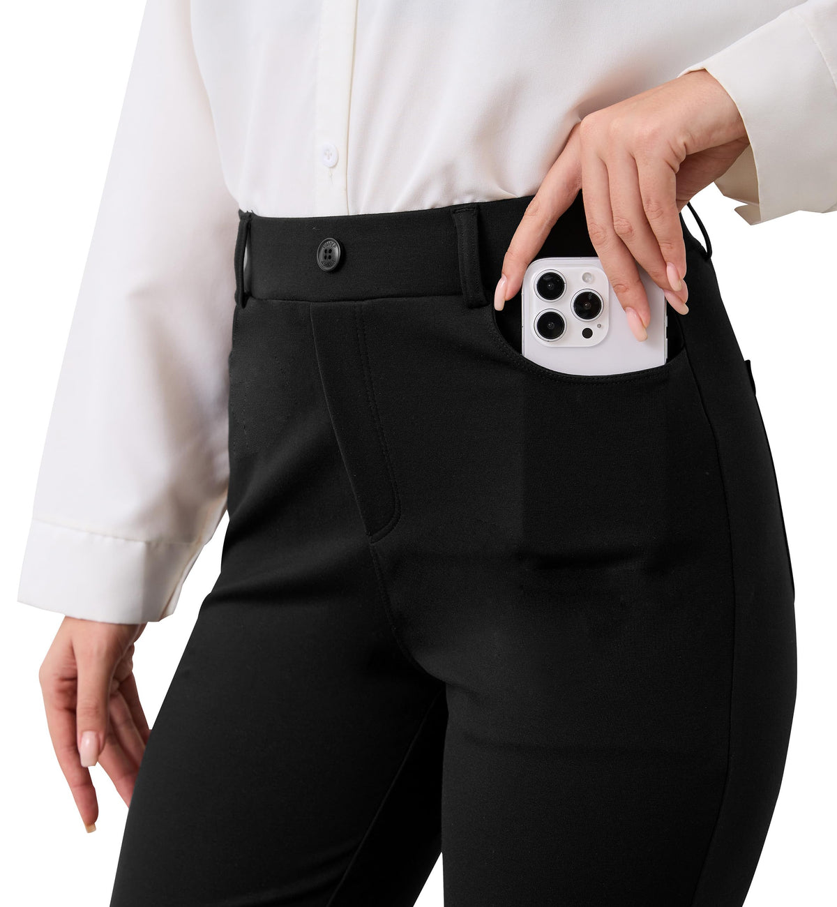 Vimpep Straight-Leg Yoga Dress Work Pants Women Pull On - Style 7