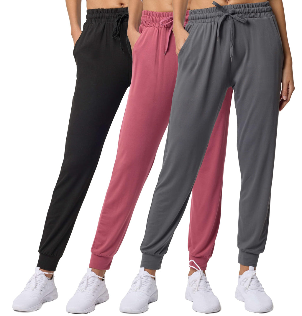 3 Pack Women's Joggers Sweatpants Lounge Pants Yoga Workout - Size Medium