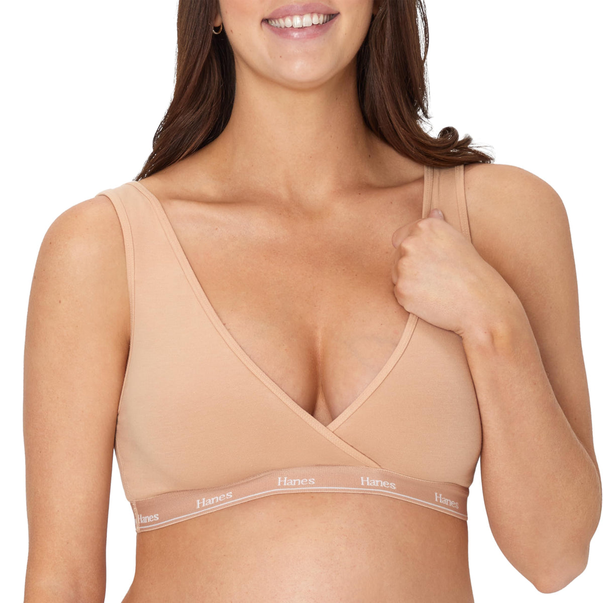 Hanes Women's's Lounge Bralette, Moisture-wicking Pullover for Women's Nursing Bra