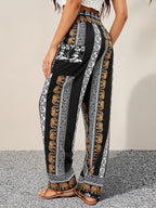 Qianxizhan Women's Harem Pants High-Waist Yoga Boho - Style 9
