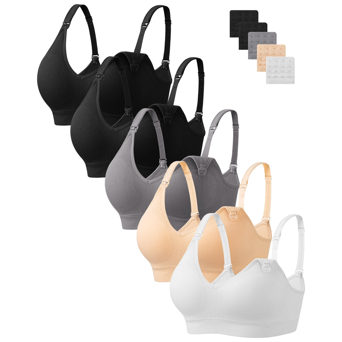 Hbselect for Breastfeeding 5pack Women's Nursing Bra