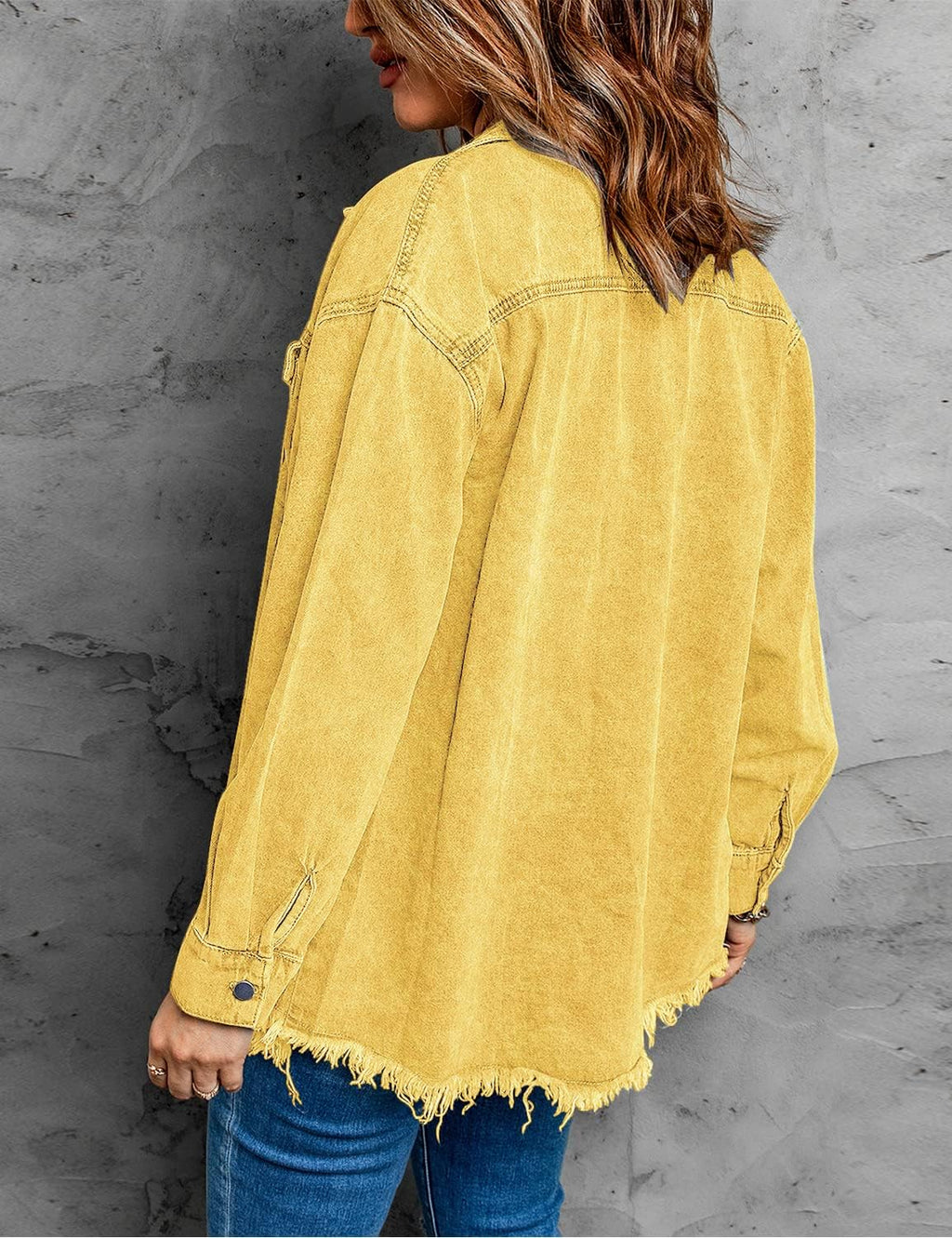 Vetinee Women's Concert Outfits For Women Oversized Boyfriend Gold Jacket Denim
