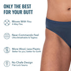 Woolly 95% Merino Wool Women's Bikini Panties for Travel & Everyday - XS