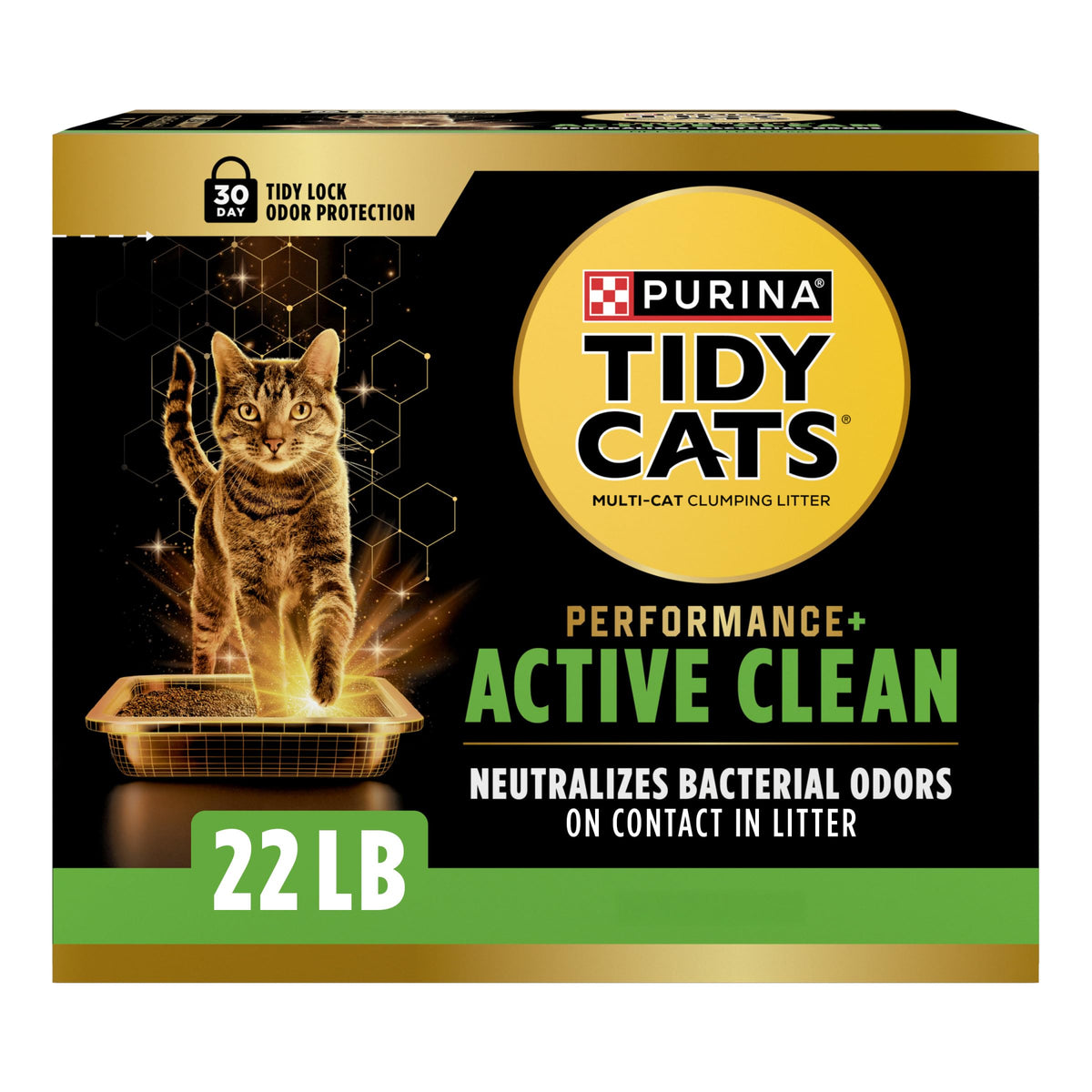 Tidy Cats Performance Plus Active Clean Scented Clumping Multi Cat Litter - 22 lb. Box
