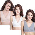 Women's Cakye 3 Pack Maternity Nursing Sleep Breastfeeding Cotton Bralette