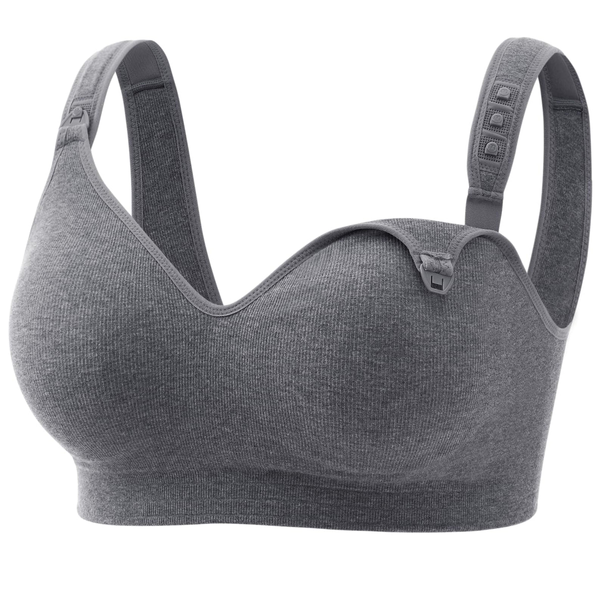 Women's Momcozy Busty U.s. Cotton for Breastfeeding Grey Nursing Bra