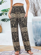 Qianxizhan Women's Harem Pants High-Waist Yoga Boho - Style 50