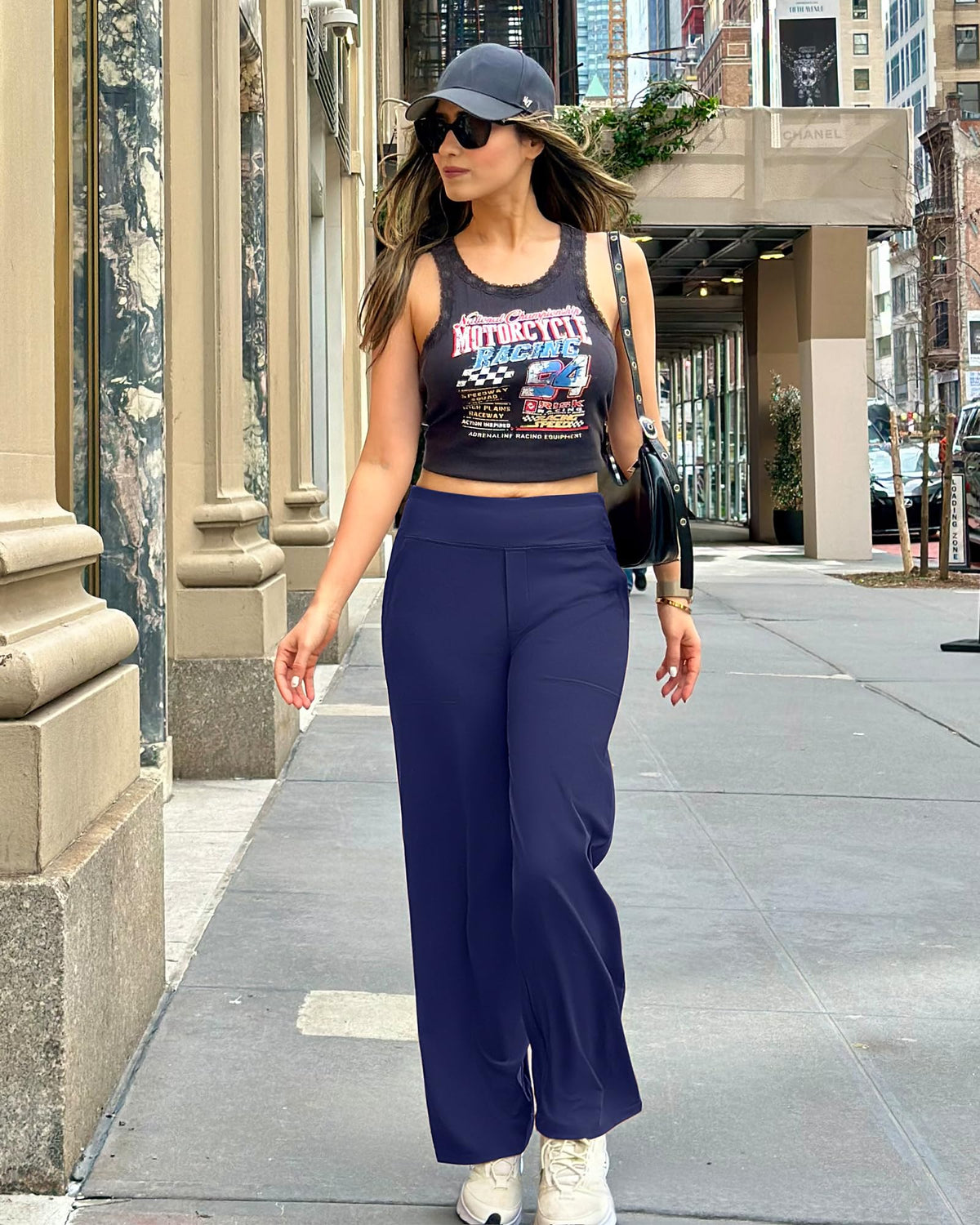 G4free Yoga Pants For Women With Pockets High-Waist Royal Blue Xxl