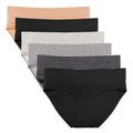 Women's Intimate Portal Maternity Cotton Pregnancy Postpartum Foldable Under The Bump 6 Pack Epitome L Panties