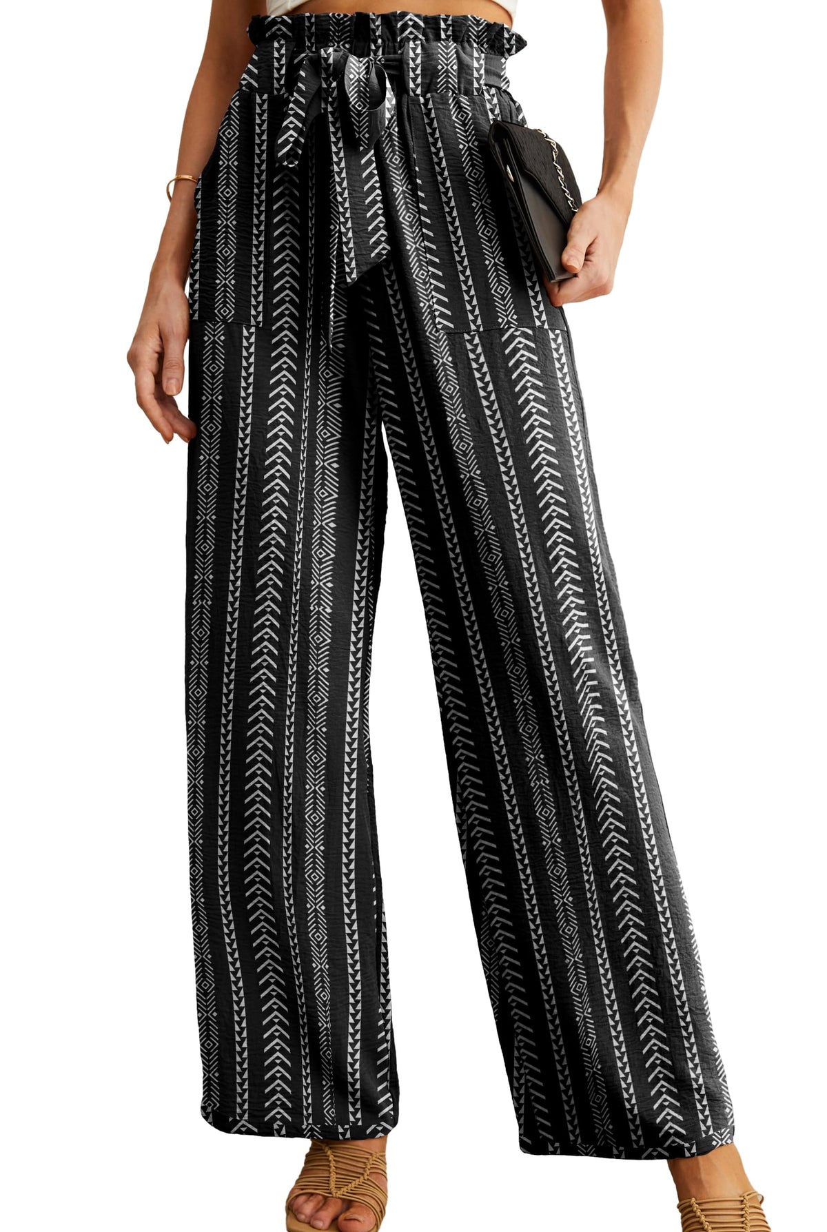 Iwollence Wollence Lightweight Stretch Palazzo Pants Women - Style 4