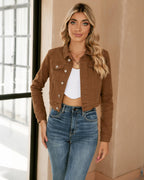 Luvamia Womens Fashion Long Sleeve Button Down Stretchy Denim Jean Jacket Ladies Fall Jackets Chaqueta De Mezclilla Para Mujer Brown Size
