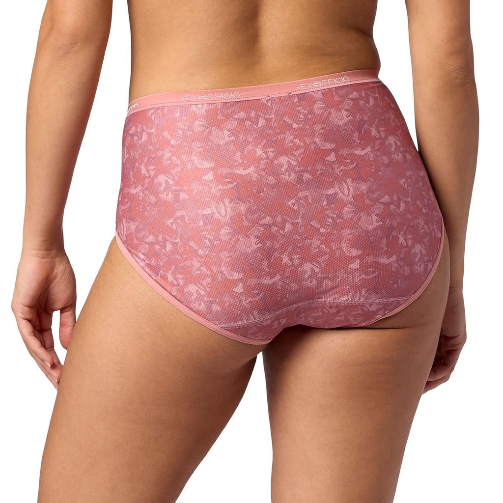 ExOfficio Women’s Give-N-Go 2.0 Full Cut Brief - Travel Underwear, Breathable, Durable, Easy to Clean, Marble Florals, X-Large