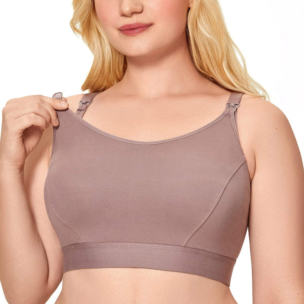 Women's Gratlin Cotton for Breastfeeding Mochaccino 4x-large Nursing Bra
