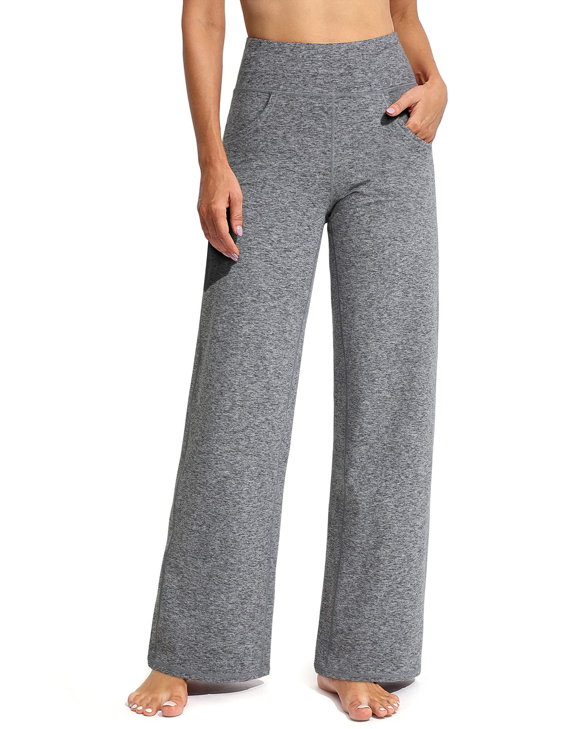 Promover Wide-Leg Sweatpants For Women Stretch Heather Grey Xl Extra
