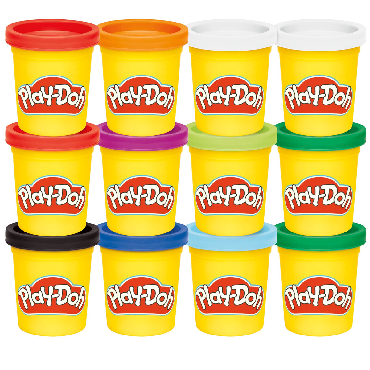 Play-Doh Jewel Colors Bulk 12-Pack of 4-Ounce Cans, Holiday Stocking Stuffers, Prizes & Party Favors, Kids Arts & Crafts, Preschool Toys, Ages 2+ (Fanci Exclusive), 1 Kg