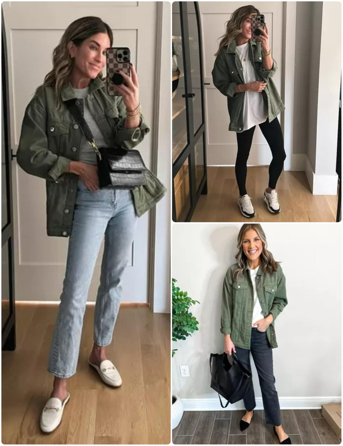 Omoone Women's Oversized Mid Long Denim Jacket Jean Biker Coat(0199-green-s)