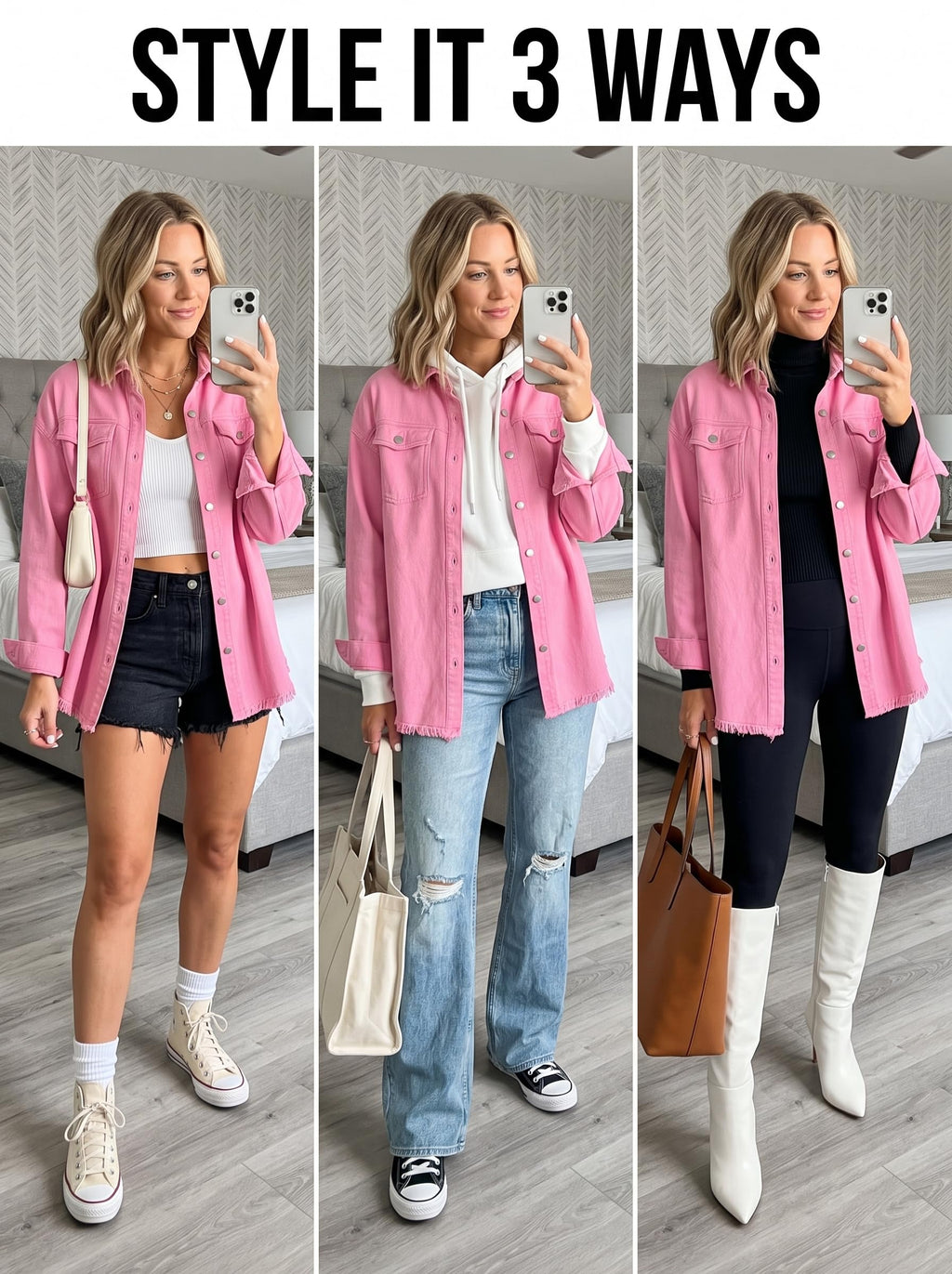 Dokotoo Country Concert Outfits For Women Jean Jacket With Pockets Pink L - B2