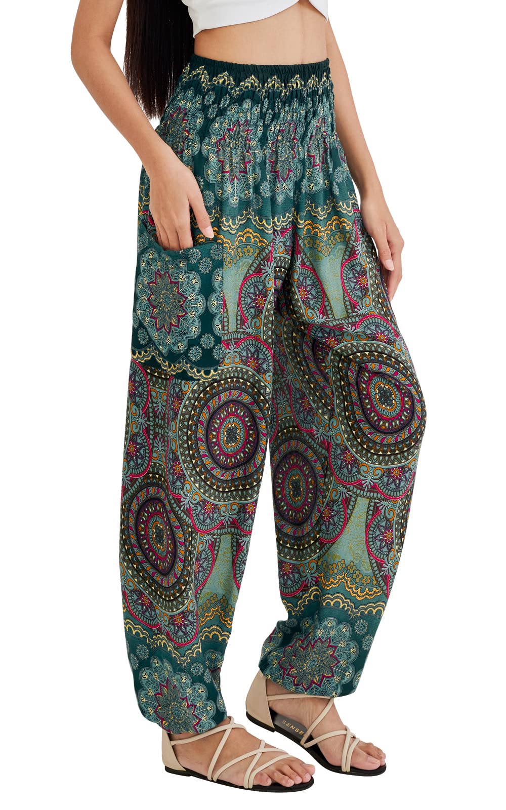 Joob Boho Pants For Women Hippie Harem Women's Yoga – Comfy - Aqua