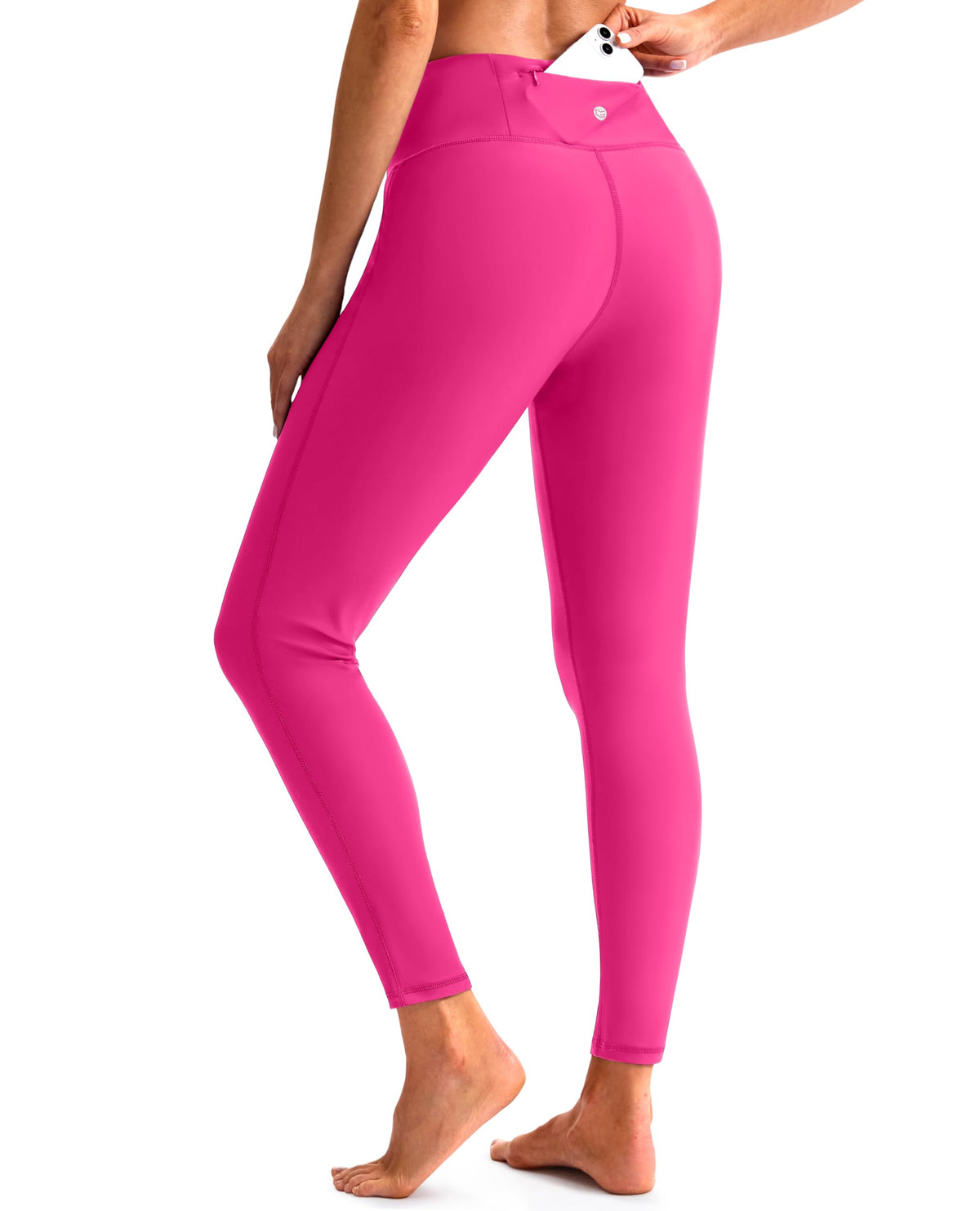 G Gradual Swim Pants for Women Zipper Pocket UPF 50+ Leggings, Rosy, XXL