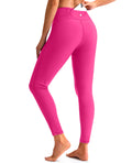 G Gradual Swim Pants for Women Zipper Pocket UPF 50+ Leggings, Rosy, L