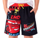 Disney Rash Guard Swim Trunks Cars Swimming Trunks Lightning Mcqueen Compression Liner Swim Shorts Little Boys Swimwear Side Pockets UPF 50+ Black Board Short Surf Bathing Suit Kids Swimsuit 4-5 Years