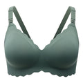 Women's Momcozy for Breastfeeding, Seamless Pregnancy Wireless Classic Jelly Strip Support Pine Green Nursing Bra